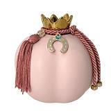 ΚΕΡΑΜΙΚΟ ΡΟΔΙ ΜΕΓΑΛΟ ΡΟΖ/ΧΡΥΣΟ ΣΤΟΛΙΣΜΕΝΟ ΧΡΥΣΟ ΠΕΤΑΛΟ ΣΑΠΙΟ ΜΗΛΟ ΦΟΥΝΤΑ - Φ12.3x13cm