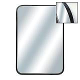 ΚΑΘΡΕΠΤΗΣ ΟΡΘΟΓΩΝΙΟΣ ΕΠΙΤΟΙΧΙΟΣ ΜΑΥΡΟ ΠΛΑΙΣΙΟ ΑΛΟΥΜΙΝΙΟΥ - 60x80x4cm 1/6ΚΙΒ