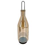 ΜΕΤΑΛΛΙΚΟ/ΓΥΑΛΙΝΟ ΚΗΡΟΠΗΓΙΟ ΜΑΥΡΟ-ΜΕΛΙ ΜΠΟΥΚΑΛΙ ΜΕ ΧΕΡΟΥΛΙ - Φ15x55cm 4/KIB