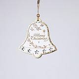 ΞΥΛΙΝΟ ΣΤΟΛΙΔΙ ΚΑΜΠΑΝΟΥΛΑ, ΛΕΥΚΟ ΜΕ ΧΡΥΣΟ, 0.7x12.5x13cm