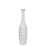 FIBERGLASS ΒΑΖΟ ΛΕΥΚΟ ANTIKΕ / ΚΥΜΑΤΙΣΤΟ - Φ20x86cm 1/KIB