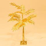 ΧΡΥΣΟ ΔΕΝΤΡΟ ΜΕ ΠΛΑΤΥ ΦΥΛΛΟ 1,2m, 4,5V ΜΕΤΑΣΧΗΜΑΤΙΣΤΗ, 80 ΘΕΡΜΑ ΛΕΥΚΑ MINI LED, ΠΡΟΕΚΤΑΣΗ ΠΑΡΟΧΗΣ 3m, IP44