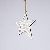 ΞΥΛΙΝΟ ΣΤΟΛΙΔΙ ΑΣΤΕΡΑΚΙ, ΛΕΥΚΟ ΜΕ ΧΡΥΣΟ, 0.5x11x24cm