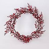 ΣΤΕΦΑΝΙ ΜΕ ΚΟΚΚΙΝΑ ΧΙΟΝΙΣΜΕΝΑ BERRIES, 45cm