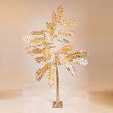 ΧΡΥΣΟ ΔΕΝΤΡΟ ΜΕ ΠΛΑΤΥ ΦΥΛΛΟ 2,1m, 4,5V ΜΕΤΑΣΧΗΜΑΤΙΣΤΗ, 180 ΘΕΡΜΑ ΛΕΥΚΑ MINI LED, ΠΡΟΕΚΤΑΣΗ ΠΑΡΟΧΗΣ 3m, IP44