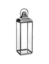 Φανάρια μεταλ.INOX ασημί 25Χ25Χ77