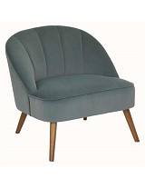 Πολυθρόνα πράσινη με ξύλινα πόδια 78x72x71 cm