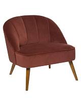 Πολυθρόνα Terracotta/ξύλινα πόδια 78 x 72 x 71 cm