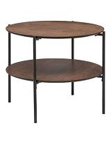 Τραπέζι σαλονιού MDF με μεταλ.πόδια Φ63,2 Η52cm