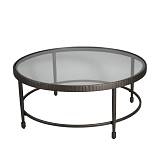 GRANAZ COFFEE TABLE ΜΑΥΡΟ ΜΑΥΡΟ 100x100xH42,5cm