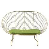 ΜΕΤΑΛΛΙΚΟΣ ΚΑΝΑΠΕΣ ΧΡΥΣΟ ΔΙΘΕΣΙΟΣ ΜΕ ΜΑΞΙΛΑΡΙ - 160x71x107cm 2/ΚΙΒ