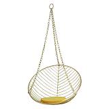 ΜΕΤΑΛΛΙΚH ΚΡΕΜΑΣΤΗ ΚΑΡΕΚΛΑ ΧΡΥΣΟ ΜΕ ΑΛΥΣΙΔΑ KAI ΜΑΞΙΛΑΡΙ - 101x62x81cm 2/ΚΙΒ