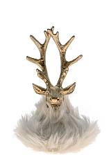 ΚΕΦΑΛΙ ΤΑΡΑΝΔΟΥ ΧΡΥΣΟ ΜΕ ΠΟΥΠΟΥΛΑ 9.5Χ9.5Χ18ΕΚ