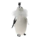 ΧΡΙΣΤΟΥΓΕΝΝΙΑΤΙΚΟΣ ΔΙΑΚΟΣΜΗΤΙΚΟΣ ΠΙΓΚΟΥΙΝΟΣ ΚΕΡΑΜΙΚΟΣ ΑΣΗΜΙ ΛΕΥΚΟΣ ΜΕ ΠΟΥΠΟΥΛΟ.ΔΙΑΣΤΑΣΗ 10Χ6,1Χ15,7Ε