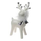 ΧΡΙΣΤΟΥΓΕΝΝΙΑΤΙΚΟΣ ΔIΑΚΟΣΜΗΤΙΚΟΣ ΤΑΡΑΝΔΟΣ ΚΕΡΑΜΙΚΟΣ ΜΕ ΚΑΣΚΟΛ ΑΣΗΜΙ ΛΕΥΚΟΣ ΜΕ ΠΟΥΠΟΥΛΟ.ΔΙΑΣΤΑΣΗ 11,6