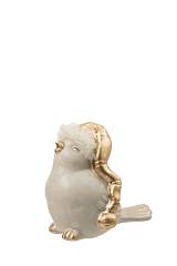 ΧΡΙΣΤΟΥΓΕΝΙΑΤΙΚΟ ΠΟΥΛΙ ΤΕΡΑΚΟΤΑ ΓΡΙ ΡΟΖ ΜΕ ΡΟΖ ΧΡΥΣΟ 13,5Χ7,5Χ15,5ΕΚ