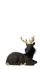 ΧΡΙΣΤΟΥΓΕΝΝΙΑΤΙΚΟΣ ΠΟΛΥΕΣΤΕΡΙΚΟΣ  ΤΑΡΑΝΔΟΣ ΚΑΘΙΤΣΟΣ ΜΑΥΡΟΣ ΧΡΥΣΟΣ ΜΕ ΜΑΥΡΟ ΠΟΥΠΟΥΛΟ 17Χ8,5Χ15,5ΕΚ