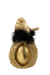 ΠΟΛΥΕΣΤΕΡΙΚΟ ΠΟΥΛΙ ΕΠΑΝΩ  ΣΕ ΒΕΛΑΝΙΔΙ ΜΑΥΡΟ ΧΡΥΣΟ ΜΕ ΜΑΥΡΟ ΠΟΥΠΟΥΛΟ 110Χ9Χ15,5ΕΚ