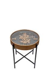 ΡΟΛΟΙ ΜΕΤΑΛΛΙΚΟ ΤΡΑΠΕΖΙ ΧΡΥΣΟ ΜΑΤ ΜΕ ΜΑΥΡΟ 51Χ515Χ57ΕΚ