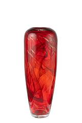 ΔΙΑΚΟΣΜΗΤΙΚΟ ΒΑΖΟ ΧΕΙΡΟΠΟΙΗΤΟ ΚΟΚΚΙΝΑ ΧΡΥΣΟ  ΣΧΕΔΙΟ 17Χ17Χ45ΕΚ