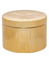 Κουτί κεραμικό χρυσό Φ12,5 Η9cm