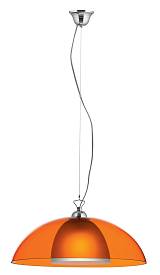 Φωτιστικό μονόφωτο Plexiglass/Γυαλί πορτοκαλί διάφανο  Φ40