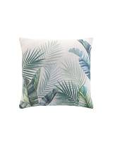 Μαξιλάρι εκρού πράσινα φύλλα  45x45cm