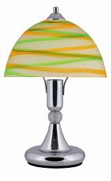 Φωτιστικό Πορτατίφ μέταλλο νίκελ /γυαλί πράσινο-πορτοκαλί  Ε14