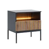 MYSTERY ΚΟΜΟΔΙΝΟ 1ΣΥΡΤΑΡΙ 1ΡΑΦΙ ΦΥΣΙΚΟ ΣΚΟΥΡΟ ΜΑΥΡΟ 54x39x56