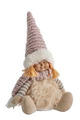 ΚΟΥΚΛΑ ΚΑΘΙΣΤΗ  ΜΠΕΖ ΜΕ ΡΟΖ ΚΑΠΕΛΟ 14Χ8Χ30ΕΚ