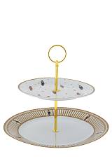 ΧΡΙΣΤΟΥΓΕΝΝΙΑΤΙΚΑ ΔΥΟ ΠΙΑΤΑ ΠΟΡΣΕΛΑΝΗΣ  ΣΕ ΜΕΤΑΛΛΙΚΟ ΣΤΑΝΤ ΧΡΥΣΟ    ΚΑΡΥΟΘΡΑΥΣΤΕΣ. ΠΙΑΤΟ ΜΕΓΑΛΟ 27ΕΚ