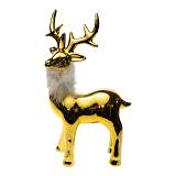 ΧΡΙΣΤΟΥΓΕΝΝΙΑΤΙΚΟΣ ΔΙΑΚΟΣΜΗΤΙΚΟΣ ΤΑΡΑΝΔΟΣ ΚΕΡΑΜΙΚΟΣ ΧΡΥΣΟΣ ΜΕ ΠΟΥΠΟΥΛΟ ΛΕΥΚΟ 13,5Χ8,3Χ23,7ΕΚ