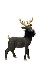 ΧΡΙΣΤΟΥΓΕΝΝΙΑΤΙΚΟΣ ΠΟΛΥΕΣΤΕΡΙΚΟΣ  ΤΑΡΑΝΔΟΣ ΟΡΘΙΟΣ ΜΑΥΡΟΣ ΧΡΥΣΟΣ ΜΕ ΜΑΥΡΟ ΠΟΥΠΟΥΛΟ 16Χ7,5Χ24,5ΕΚ