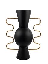 ΜΕΤΑΛΛΙΚΟ ΒΑΖΟ ΜΑΥΡΟ ΜΕ ΧΡΥΣΑ ΧΕΡΟΥΛΙΑ 39Χ20Χ50,5ΕΚ