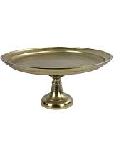 Πιατέλα χρυσή με πόδι 62x29cm