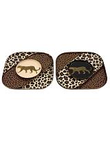 Πιατέλες μεταλ."LEOPARD PRINT" s/3 21X21/21X10.5/11X11cm