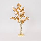 ΧΡΥΣΟ ΔΕΝΤΡΟ ΜΕ ΦΥΛΛΑ ΕΥΚΑΛΥΠΤΟΥ 60cm, ΜΠΑΤΑΡΙΑΣ 3xAA, TIMER, 40 ΘΕΡΜΑ ΛΕΥΚΑ MINI LED, IP20