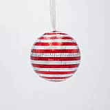 ΓΥΑΛΙΝΗ ΜΠΑΛΑ, ΝΤΙΣΚΟ,ΚΟΚΚΙΝΗ ΑΣΗΜΙ, 10cm