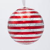 ΓΥΑΛΙΝΗ ΜΠΑΛΑ, ΝΤΙΣΚΟ, ΚΟΚΚΙΝΗ ΑΣΗΜΙ, 20cm