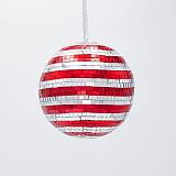 ΓΥΑΛΙΝΗ ΜΠΑΛΑ, ΝΤΙΣΚΟ, ΚΟΚΚΙΝΗ ΑΣΗΜΙ, 12cm