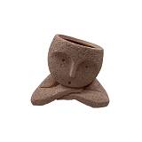 POLYFACE ΒΑΖΟ 18x13x15cm POLYRESIN TERRACOTTA