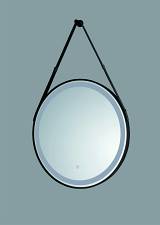 MIC-02 ΚΑΘΡΕΠΤΗΣ BK ΣΤΡΟΓΓΥΛΟΣ ΔΕΡΜΑΤΙΝΟ ΛΟΥΡΙ  LED ΦΩΤΙΣΜΟΣ TOUCH