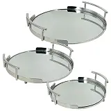 ΔΙΣΚΟΙ ΜΕΤΑΛΛΙΚΟI ΑΣΗΜΙ ΣΕΤ/3 ΣΤΡΟΓΓΥΛΟΙ ΜΕ ΚΑΘΡΕΦΤΗ & ΧΕΡΟΥΛΙΑ - S:25, M:30, L:35cm 4/ΚΙΒ