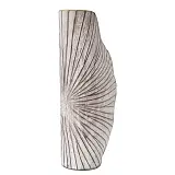 ΜΕΤΑΛΛΙΚΟ ΒΑΖΟ  ΚΑΦΕ ΠΑΛΑΙΩΜΕΝΟ ΗΜΙΚΥΚΛΙΚΟ ΓΡΑΜΜΕΣ - 22.9x48.9x11.4cm 4/KIB