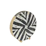 ΜΕΤΑΛΛΙΚΟ ΒΑΖΟ  ΧΡΥΣΟ/ΜΑΥΡΟ/ΛΕΥΚΟ  ΓΡΑΜΜΙΚΑ ΣΧΕΔΙΑ  - 36.8x38.1x8.9cm 4/KIB