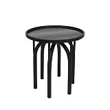 ΤΡΑΠΕΖAKI ΜΕΤΑΛΛΙΚΟ ΜΑΥΡΟ ΜΑΤ ΜΕ ΓΥΑΛΙ ΣΤΡΟΓΓΥΛΟ INDUSTRIAL - Φ45x55cm 1/KIB