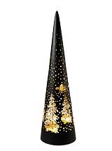 ΓΥΑΛΙΝΟ ΔΕΝΤΡΟ ΜΑΥΡΟ ΧΡΥΣΟ ΜΕ LED 8,5X8,5X30EK