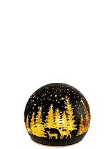 ΓΥΑΛΙΝΗ ΜΠΑΛΑ ΜΑΥΡΗ ΜΕ LED 10X10X9,5EK