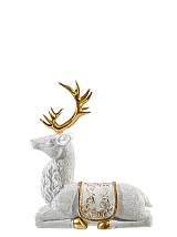 ΧΡΙΣΤΟΥΓΕΝΝΙΑΤΙΚΟΣ ΠΟΛΥΕΣΤΕΡΙΚΟΣ ΤΑΡΑΝΔΟΣ ΜΕ ΣΕΛΑ ΛΕΥΚΟΣ ΧΡΥΣΟΣ 19,8Χ8Χ22ΕΚ