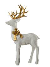 ΧΡΙΣΤΟΥΓΕΝΝΙΑΤΙΚΟΣ ΠΟΛΥΕΣΤΕΡΙΚΟΣ ΤΑΡΑΝΔΟΣ ΜΕ ΦΙΟΓΚΟ ΛΕΥΚΟΣ ΧΡΥΣΟΣ 17,7Χ7,2Χ29,5 ΕΚ